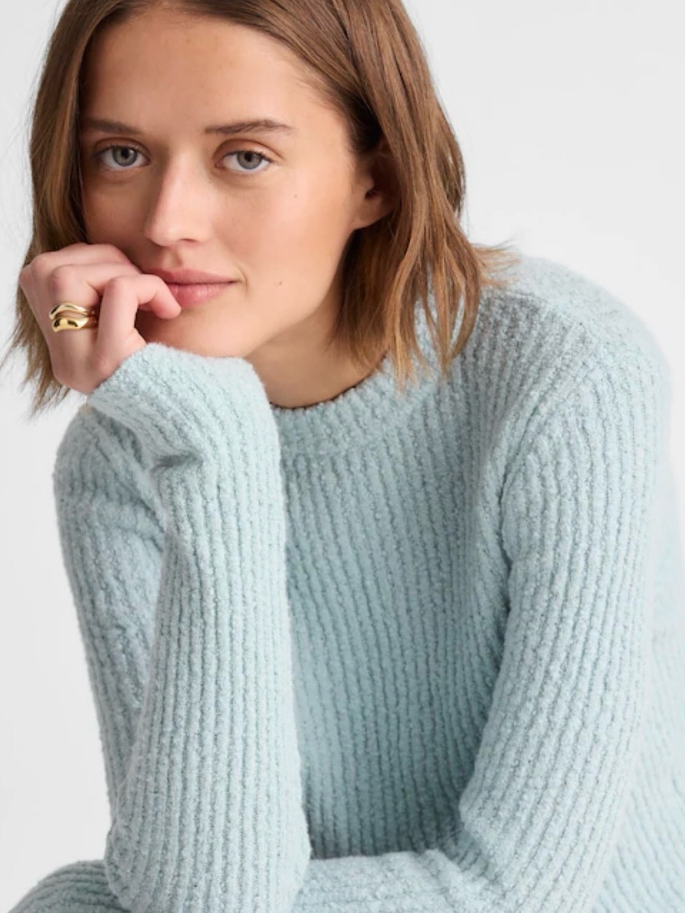 Madewell Boucle Knit Crewneck Sweater S